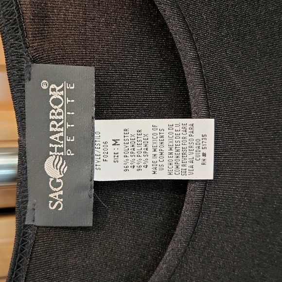Sag Harbor black dress Size MP Petite - Picture 2 of 4